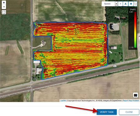 Task verification of yield data